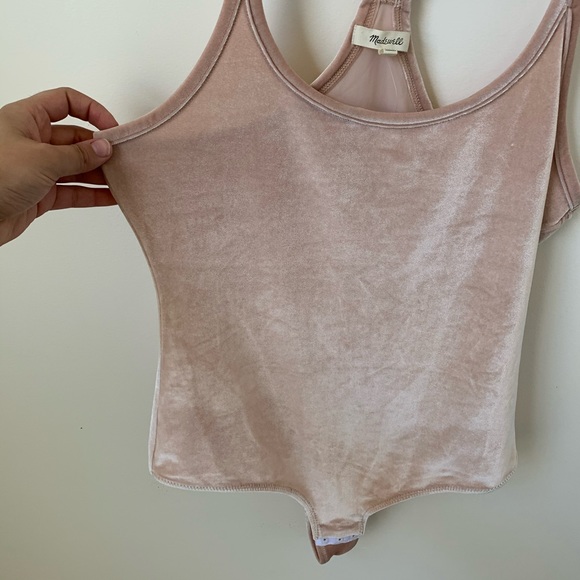 NWT Madewell Velour Blush Racerback Bodysuit - Picture 7 of 8